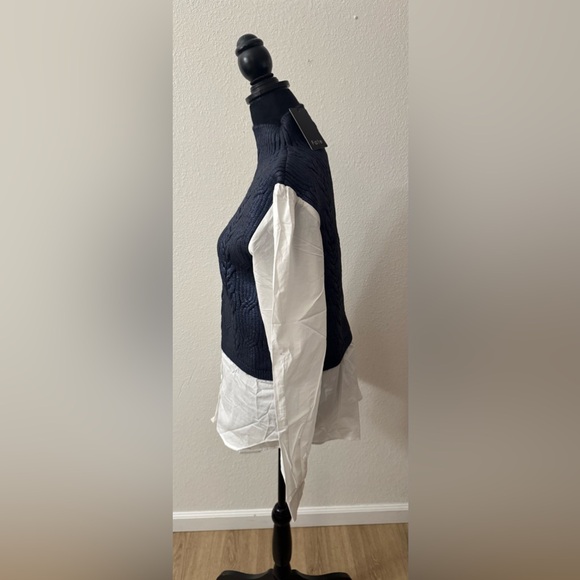 This is a Fate Foil Cable Knit Twofer Sweate - Picture 4 of 9